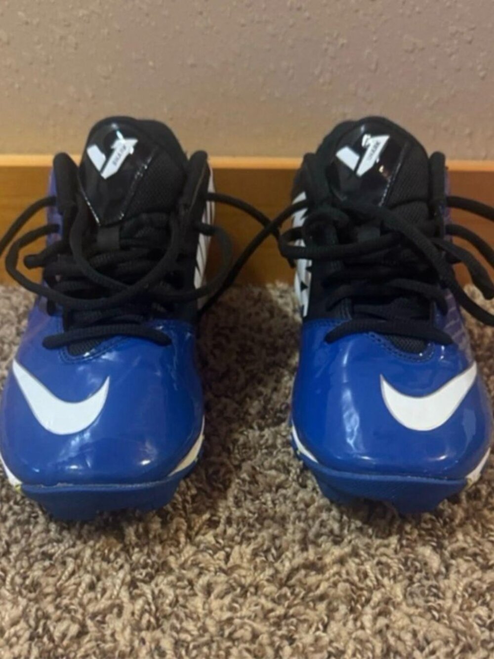 Nike Boys Shoe Nike Vaporshark Size 12  Blue Cleats